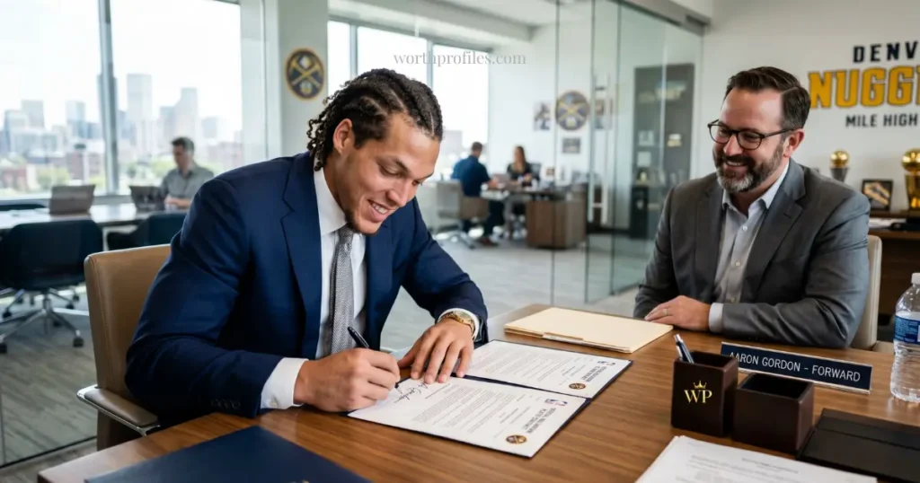 Aaron Gordon Net Worth (2026): Salary, Contract & Career Earnings 2 Aaron Gordon contract signing concept image