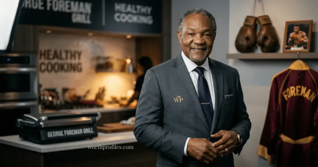 George Foreman portrait representing net worth and business success