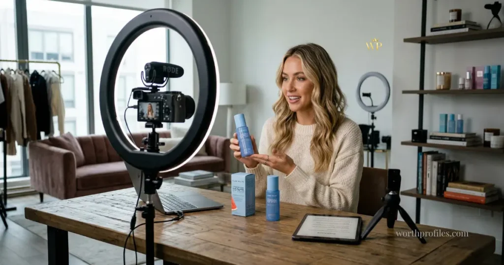 Alix Earle Net Worth (2026): Full Breakdown of Income and Earnings 2 influencer creating sponsored content for brand partnership