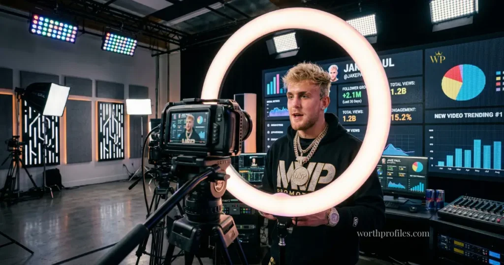 Jake Paul Net Worth (2026): How Much He Makes and Where It Comes From 3 Jake Paul YouTube income and content creation setup