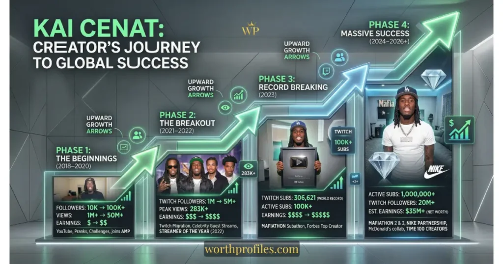 Kai Cenat Net Worth (2026): Earnings, Income & Full Breakdown 4 kai cenat growth timeline