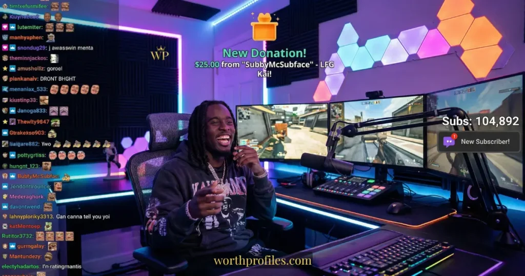 Kai Cenat Net Worth (2026): Earnings, Income & Full Breakdown 2 Twitch streaming income example with subscribers and donations