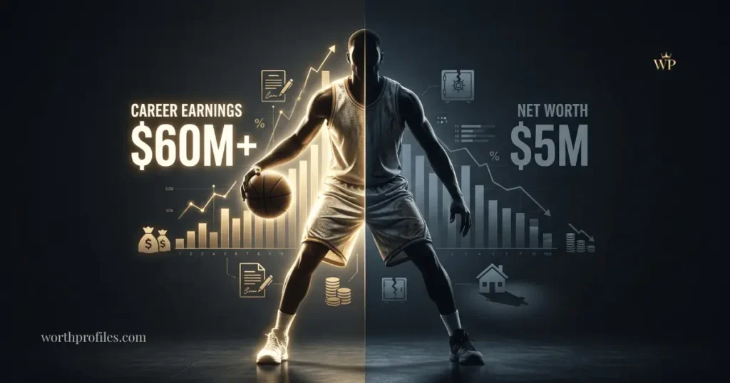 Kwame Brown Net Worth (2026): Career Earnings, Salary & What Happened 2 Kwame Brown earnings vs net worth comparison visual