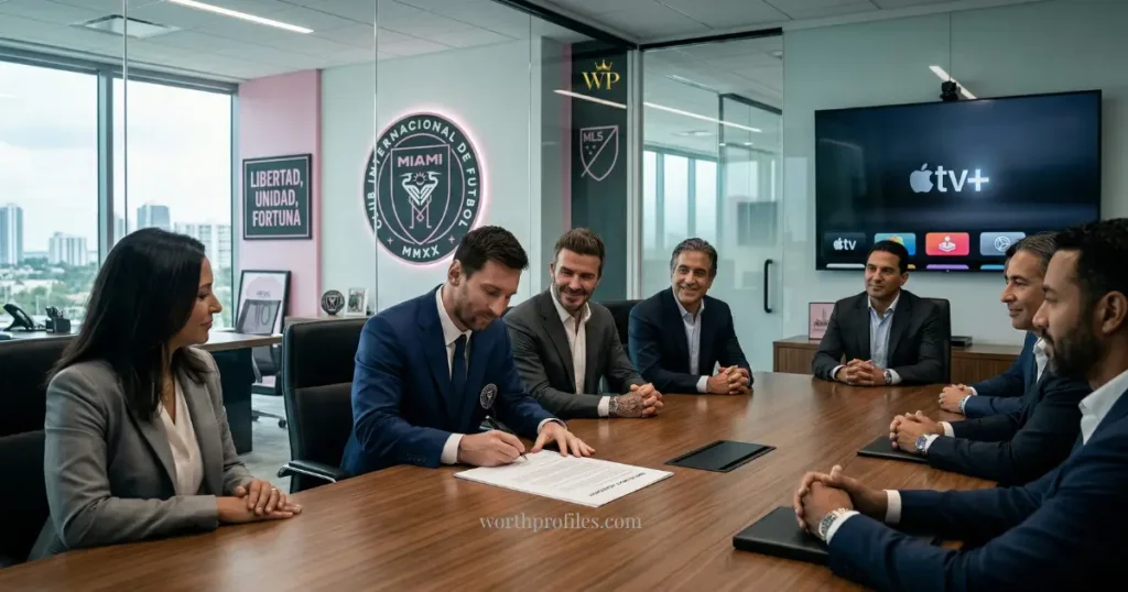 Messi Net Worth (2026): Salary, Endorsements & Career Earnings 2 Messi Inter Miami contract signing MLS Apple deal