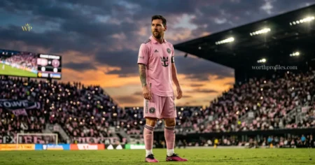 Messi Net Worth (2026): Salary, Endorsements & Career Earnings Messi net worth 2026 Inter Miami stadium portrait