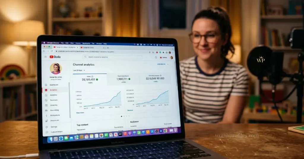 Ms Rachel Net Worth (2026): How Much Does She Make? 3 Ms Rachel YouTube earnings analytics dashboard