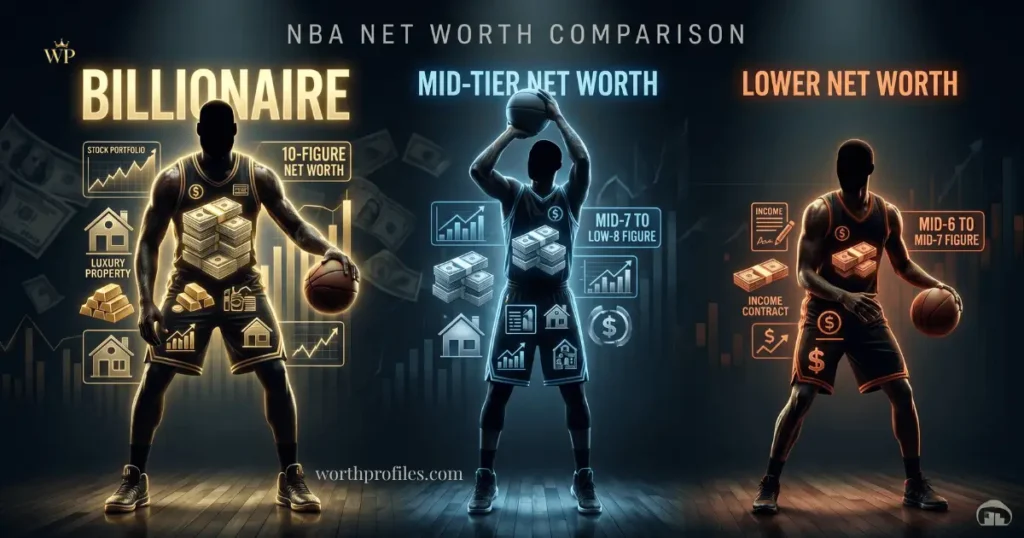 Kwame Brown Net Worth (2026): Career Earnings, Salary & What Happened 5 NBA players net worth comparison visual