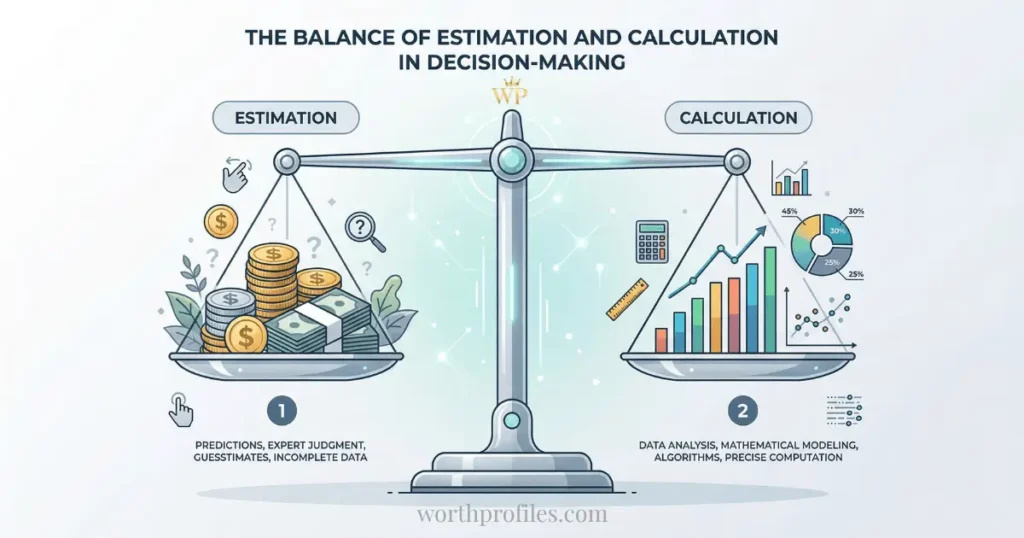 Kai Cenat Net Worth (2026): Earnings, Income & Full Breakdown 5 Net worth estimation concept with balance scale and financial data