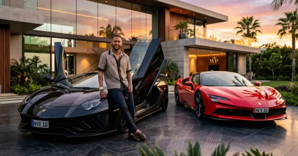 Neymar Net Worth (2026): Salary, Earnings, and Full Breakdown 5 Neymar luxury cars and mansion lifestyle image