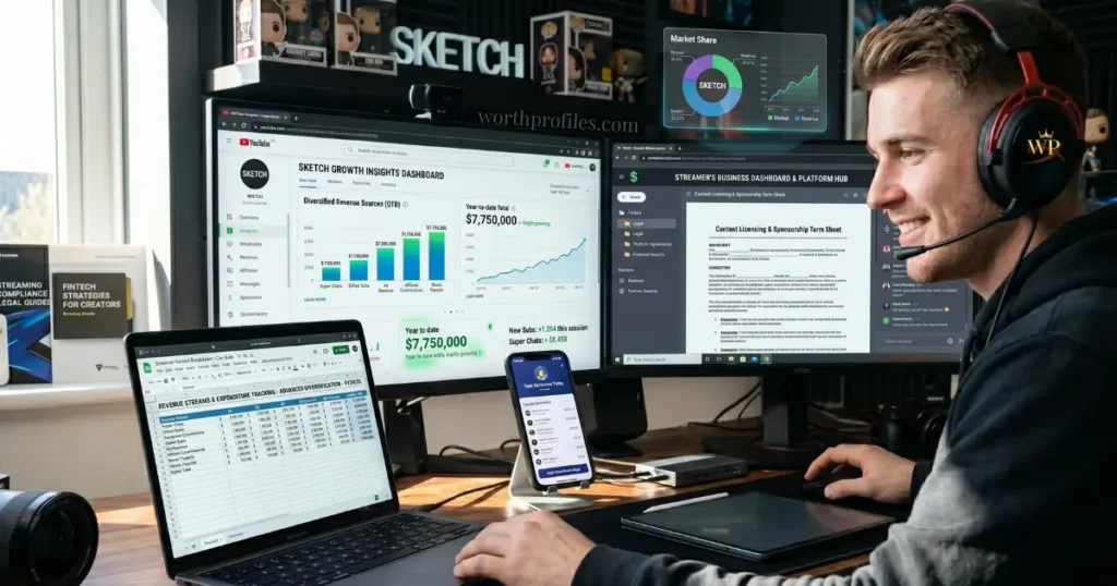 Sketch Net Worth 2026: Income Breakdown and Real Earnings 1 Sketch monthly earnings estimate streaming income