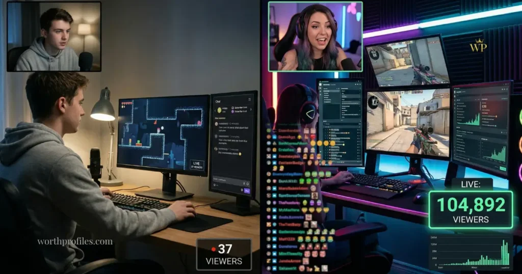 Adin Ross Net Worth 2026: Real Earnings, Kick Deal & Income Breakdown 3 Comparison of small vs large streaming audiences and earnings impact