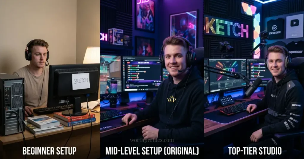 Sketch Net Worth 2026: Income Breakdown and Real Earnings 3 streamer income comparison beginner vs top streamer