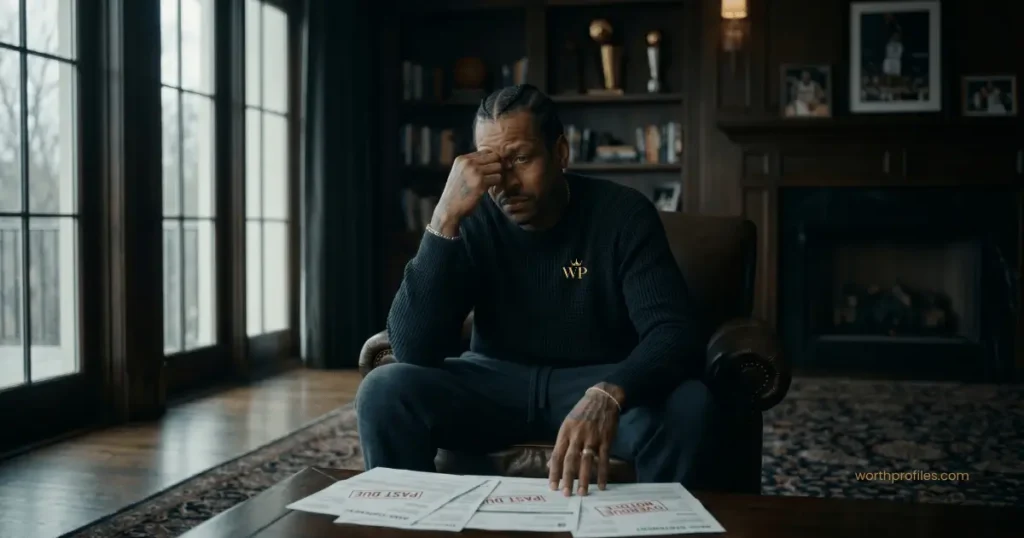 Allen Iverson Net Worth in 2026: How the NBA Icon Made and Lost Millions 4 Moody cinematic image inspired by Allen Iverson’s financial struggles after NBA fame