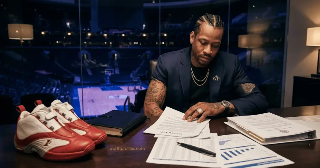 Allen Iverson Net Worth in 2026: How the NBA Icon Made and Lost Millions 1 Luxury basketball-themed financial concept image inspired by Allen Iverson’s net worth story
