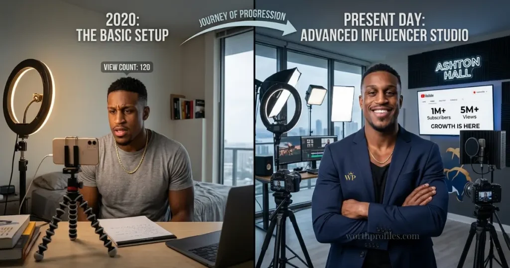 Ashton Hall Net Worth (2026): Income, Earnings & Wealth Breakdown 3 Ashton Hall career journey from beginner to successful creator
