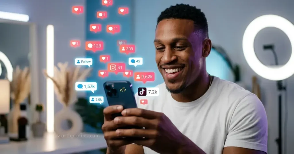 Ashton Hall Net Worth (2026): Income, Earnings & Wealth Breakdown 2 Ashton Hall social media presence and audience engagement concept