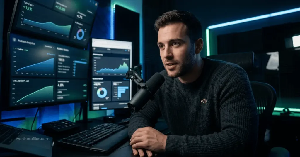 Leo Skepi Net Worth (2026): How Much Does He Make? 3 Leo Skepi net worth and podcast audience and creator engagement visual