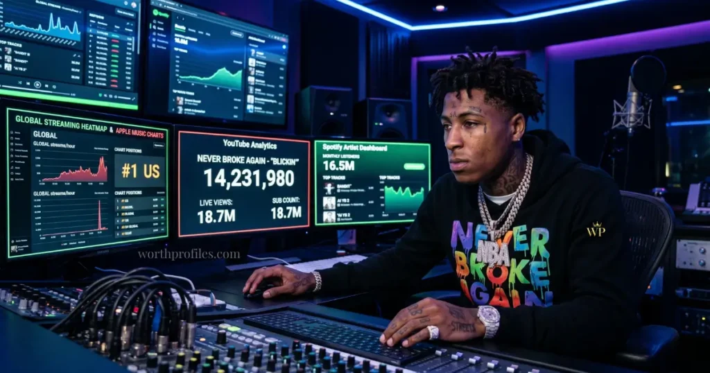 NBA YoungBoy Net Worth (2026): Income, Earnings, and Financial Breakdown 3 NBA YoungBoy streaming and YouTube income visualization