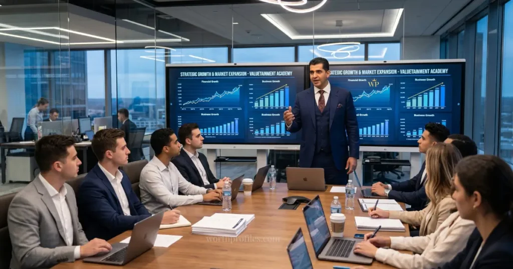 Patrick Bet-David Net Worth: How He Built His Business Empire 1 Patrick Bet-David speaking to a financial services team during a business meeting