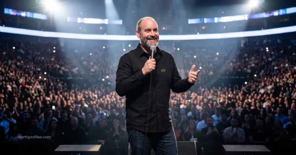 Tom Segura Net Worth in 2026 1 Tom Segura performing during an international comedy tour