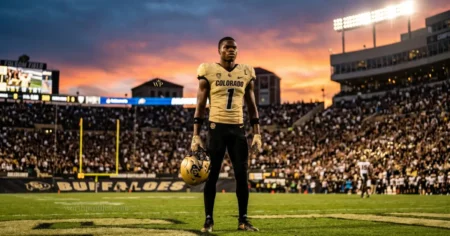 Travis Hunter Net Worth (2026): Earnings, NIL Deals & Future Salary Travis Hunter net worth 2026 college football player in Colorado uniform