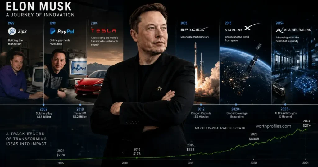 Elon Musk Net Worth 2026: How Much Is the World's Richest Person Worth? 3 Elon Musk wealth growth from PayPal to SpaceX and Tesla